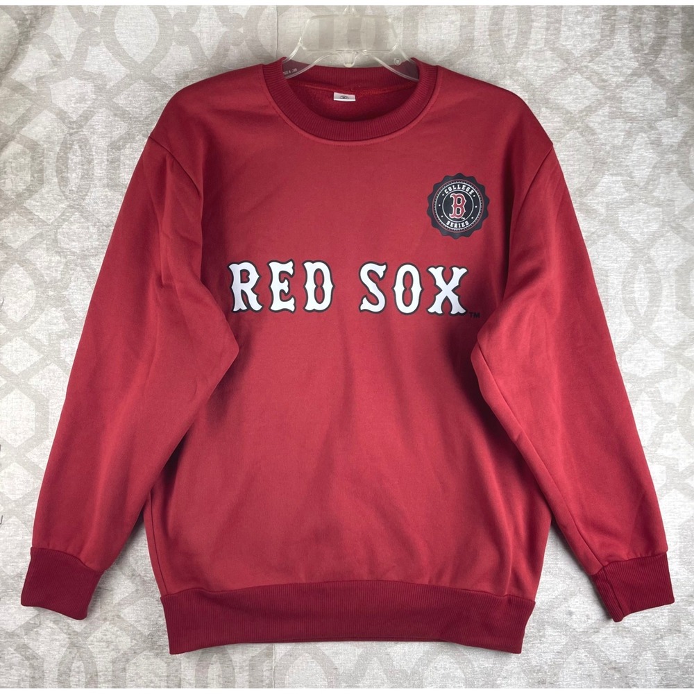 MLB Boston Red Sox‎ Men Medium Red Crewneck Sweatshirt College Series Polyester